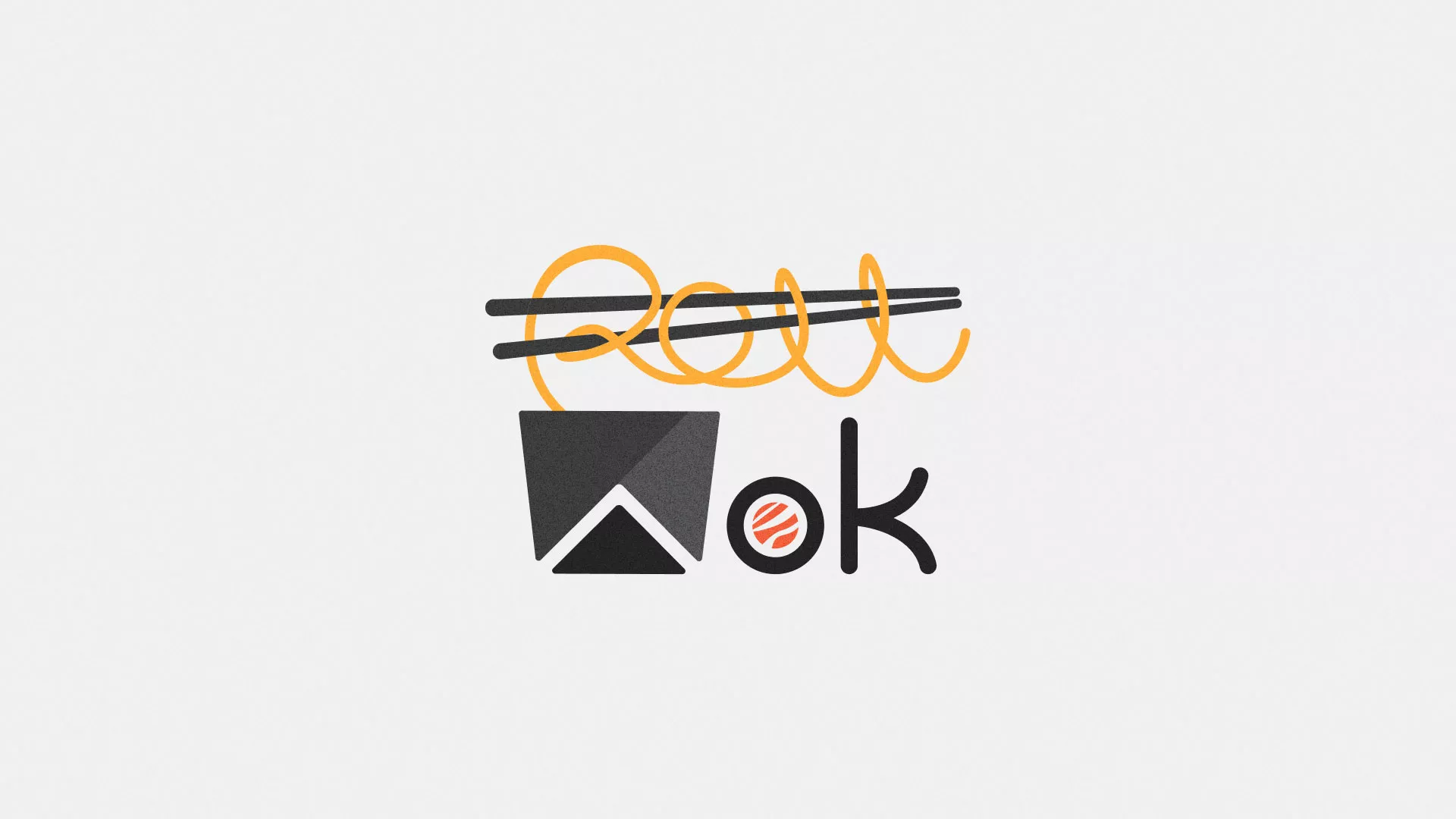 Разработка логотипа суши-бара «Roll Wok Club» в Лянторе